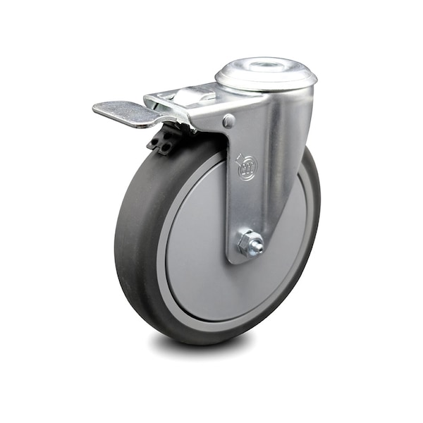 6 Inch Thermoplastic Rubber Wheel Bolt Hole Caster with Total Lock Brake SCC